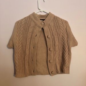Dull pink/beige Half Sweater w/ short sleeves